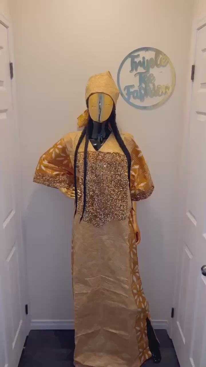 African Kampala boubou | Kaftan| Jalabiya| African wear | Nigerian made dress|Ankara Party dress| One size fits all| plus size bubu