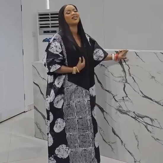 African Adire Batik dress| danshiki | Kaftan| Handmade African print dress | Nigerian made | Tie and Dye | Boubou| Rich aunty| Ankara
