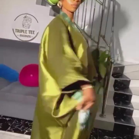 African Mikado Adire Boubou| danshiki | Kaftan| Jalabiya| Rich aunty | Nigerian dress| One size fits all| Mikado Brocade boubou| Brocade