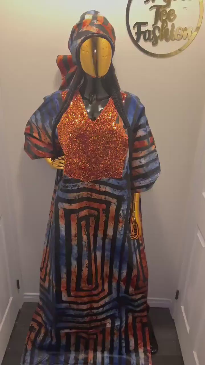 African Kampala dress| long danshiki | Kaftan| Jalabiya| African wear | Nigerian made dress| Ankara| One size fits all| plus size bubu