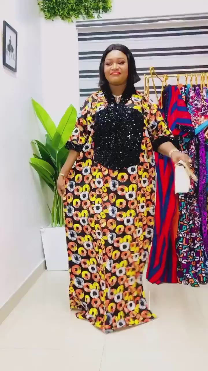 African Ankara dress| danshiki | Kaftan| African print dress | Nigerian made | Wedding Party dress| Boubou| Rich aunty vibes