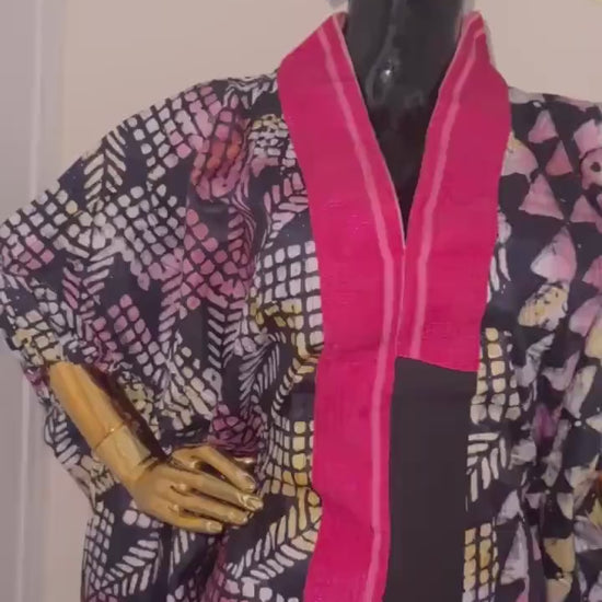 African Adire Boubou dress|Eid danshiki | Kaftan| Handmade African print dress | Nigerian made | Tie and Dye | Boubou| Rich aunty| Ankara