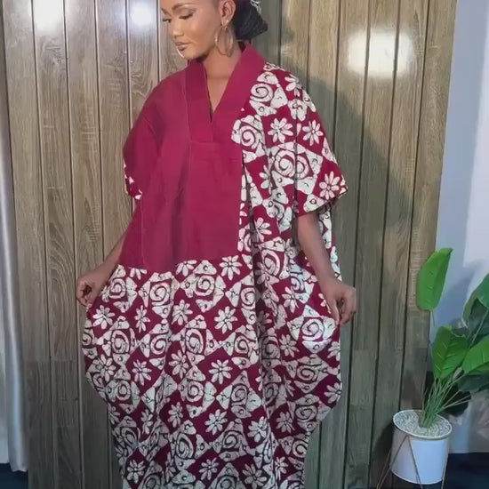 Ankara Kaftan Dress | Nigerian Cotton Bubu, One Size