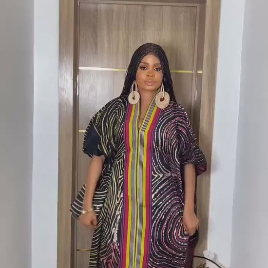 African Adire Batik dress| danshiki | Kaftan| Handmade African print dress | Nigerian made | Tie and Dye | Boubou| Rich aunty| Ankara