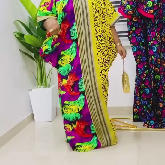 African Ankara boubou dress | Adire long danshiki | Kaftan| Jalabiya| Rich aunty | Nigerian dress| Party dress| One size fits all