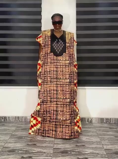 African Ankara dress| danshiki | Kaftan| African print dress | Nigerian made | Christmas dress | Embroidery| Boubou| Adire| Rich Aunty