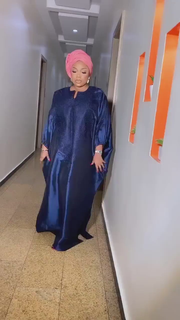 African Embroidery Mikado boubou | Mikado | long danshiki | Kaftan| Modest Dress | Rich aunty | Nigerian dress| Party dress| African Culture