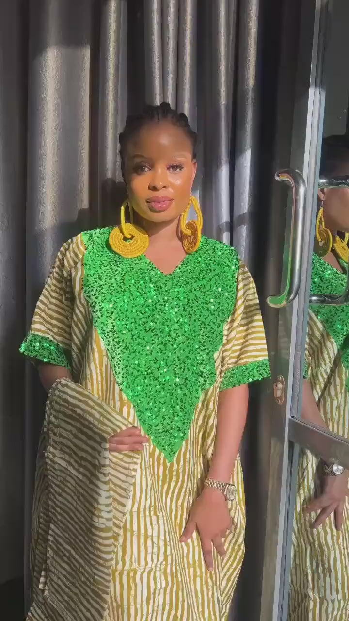 African Ankara bubu dress| Adire| long danshiki | Kaftan| Jalabiya| Rich aunty | Nigerian made dress| Party dress| One size fits all
