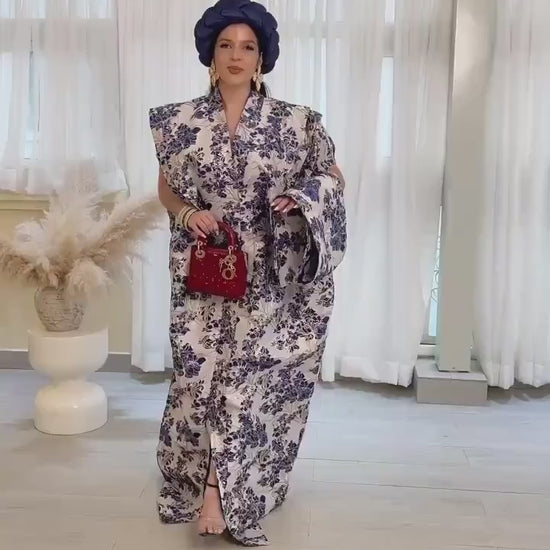 European Brocade Boubou Dress | African Kaftan Jalabiya