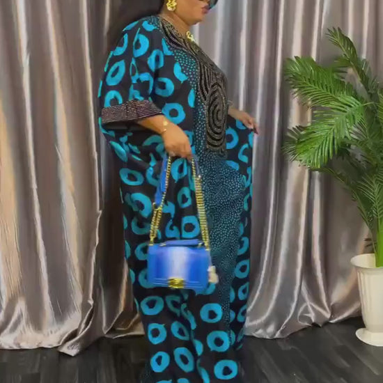 African Ankara dress| danshiki | Kaftan| Jalabiya| Rich aunty | Nigerian dress| Party dress| One size fits all| Adire boubou| Rich Aunty