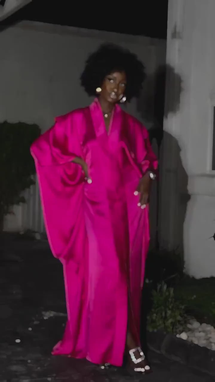 Duchess Silk Kaftan Dress | Nigerian Ankara Boubou