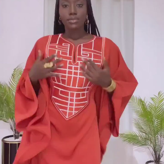 African Embroidery Crepe boubou | Crepe long danshiki  Kaftan| Modest Dress | Rich aunty | Nigerian dress| Party dress| African Culture