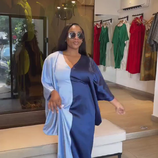 Duchess Silk Boubou Dress: Ankara Kaftan Jalabiya