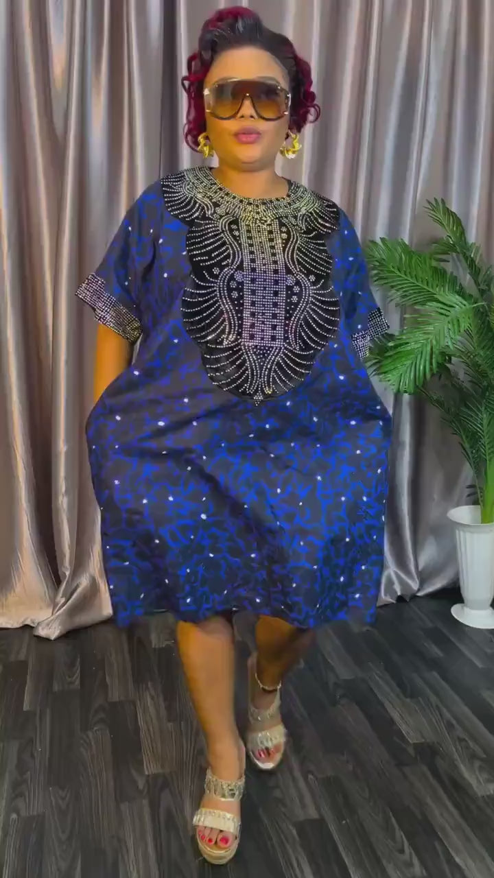 African Ankara dress| danshiki | Kaftan| Jalabiya| Rich aunty | Nigerian dress| Party dress| One size fits all| Adire boubou| Rich Aunty