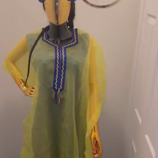 African dress| Adire| long danshiki | Kaftan| Jalabiya| Rich aunty | Nigerian made dress| Party dress| One size fits all| Organdi