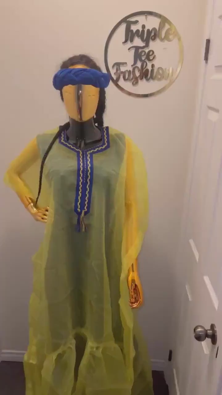 African dress| Adire| long danshiki | Kaftan| Jalabiya| Rich aunty | Nigerian made dress| Party dress| One size fits all| Organdi