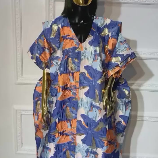 African European brocade boubou| Rich Aunty danshiki | Kaftan| Jalabiya| Rich aunty | Nigerian dress| Party dress| One size fits all|
