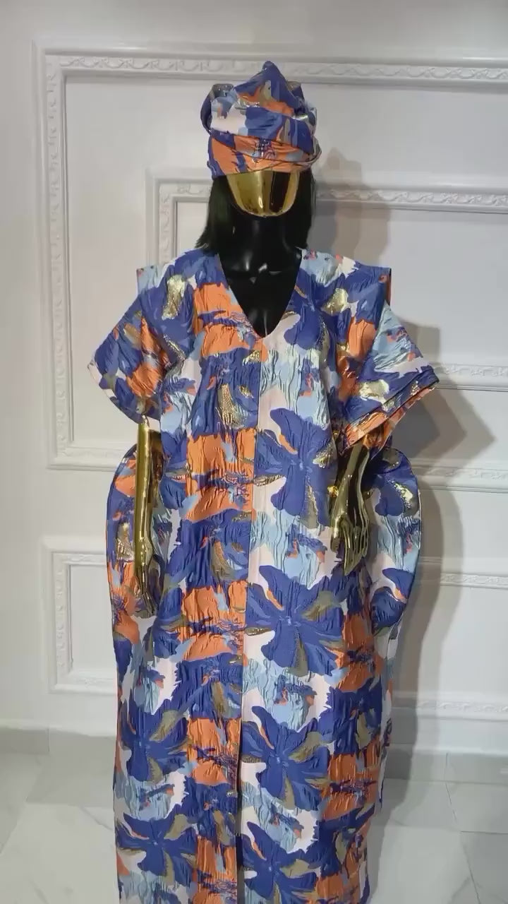 African European brocade boubou| Rich Aunty danshiki | Kaftan| Jalabiya| Rich aunty | Nigerian dress| Party dress| One size fits all|