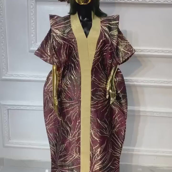 African brocade boubou dress| Rich aunty| danshiki | Kaftan| Jalabiya| Nigerian dress bubu| Party dress| European brocade boubou| Modesty