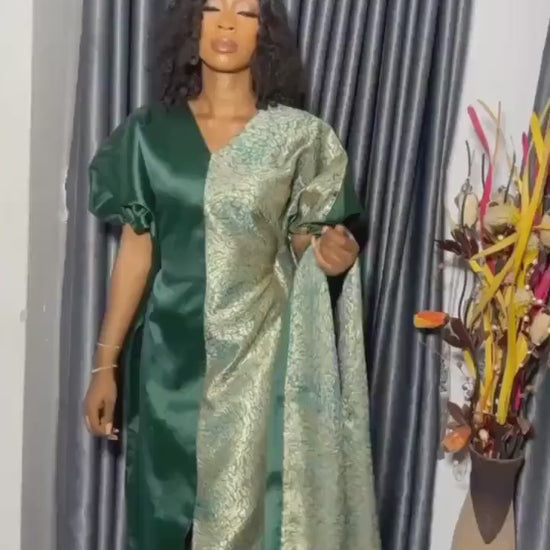 African Mikado Brocade Boubou| danshiki | Kaftan| Jalabiya| Rich aunty | Nigerian dress| One size fits all| Mikado Brocade boubou| Brocade