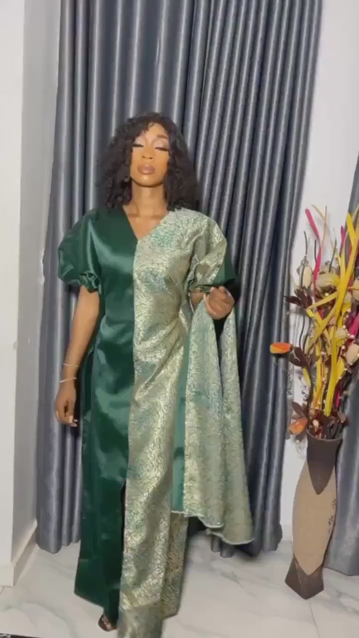 African Mikado Brocade Boubou| danshiki | Kaftan| Jalabiya| Rich aunty | Nigerian dress| One size fits all| Mikado Brocade boubou| Brocade