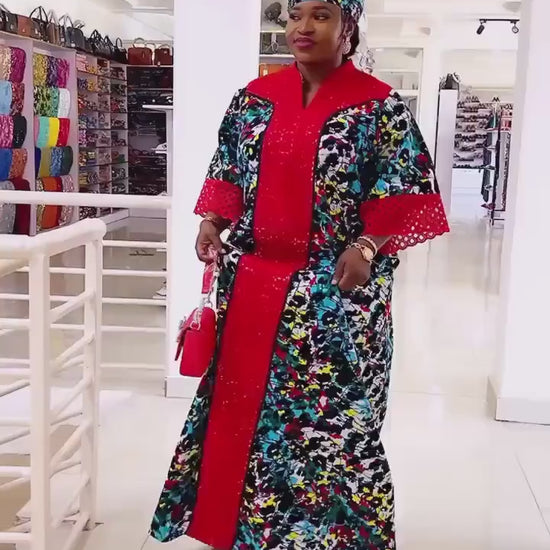 African Ankara dress| danshiki | Kaftan| African print boubou | Nigerian summer dress | Wedding Party dress| Stoned summer dress