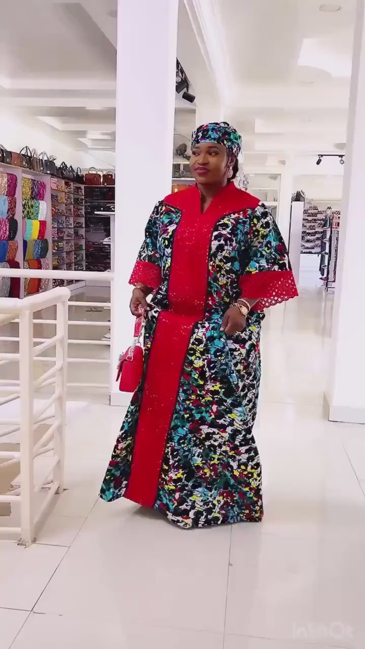 African Ankara dress| danshiki | Kaftan| African print boubou | Nigerian summer dress | Wedding Party dress| Stoned summer dress